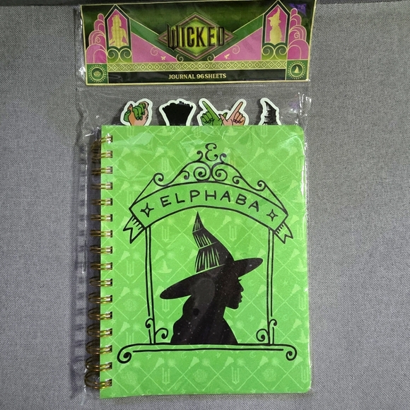 Universal’s Wicked Elphaba Tabbed Journal (Green). New - Picture 1 of 4